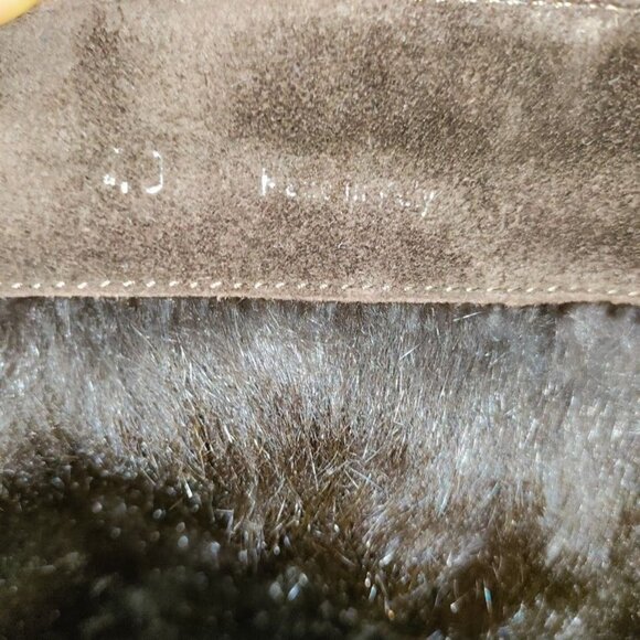 Jimmy Choo Suede Festival Rabbit Fur Boho Aztec Trim Boots Chocolate Women's 9 - Picture 14 of 16